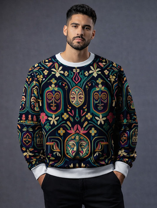 African Masks Art Sweatshirt