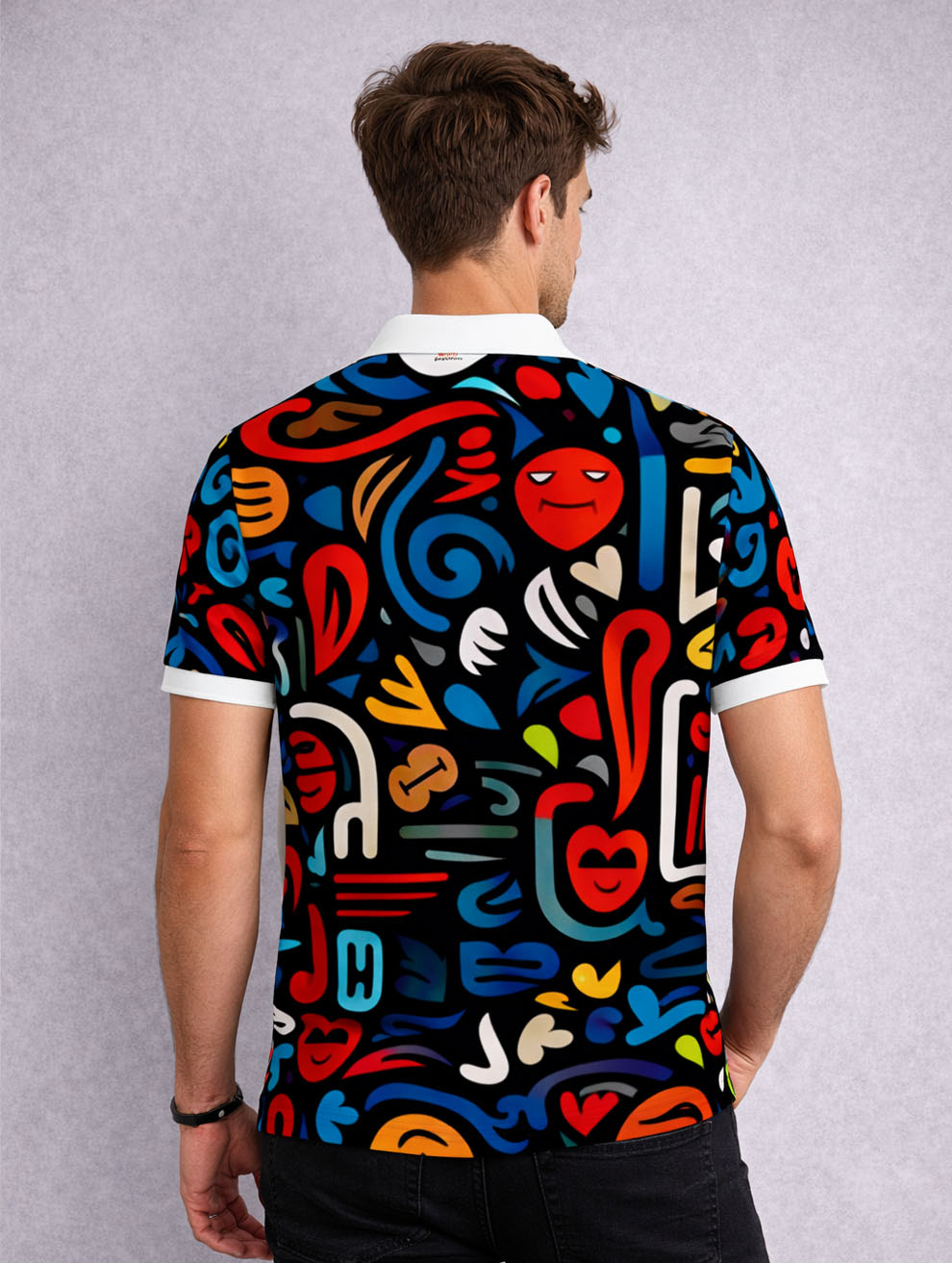 Red Blue Art Polo T-Shirt