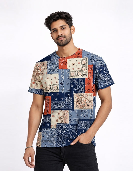 Multicolor Classic Printed T-Shirt