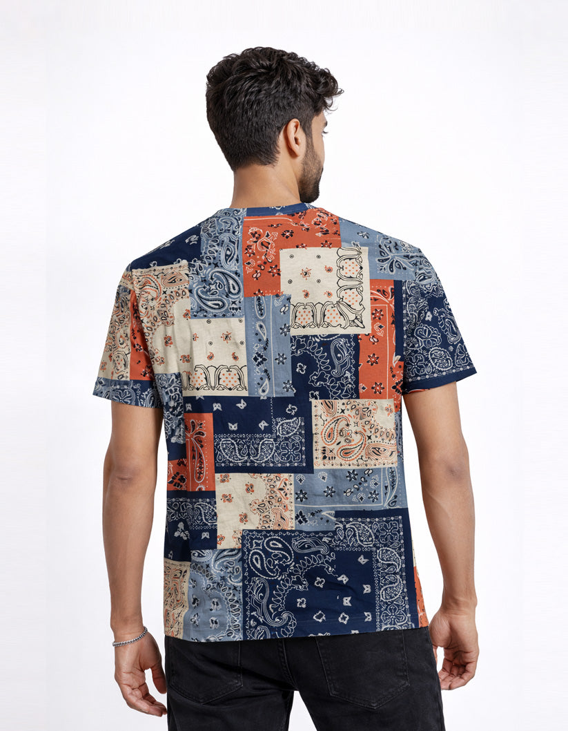 Multicolor Classic Printed T-Shirt
