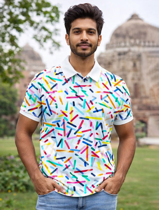 Colorful Abstract Polo T-Shirt