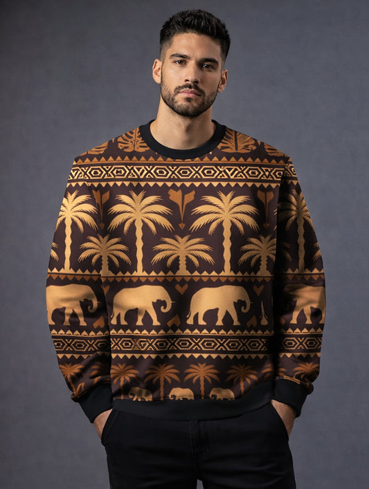 Tribal Elephant Ethnic Patterns Sweatshirt