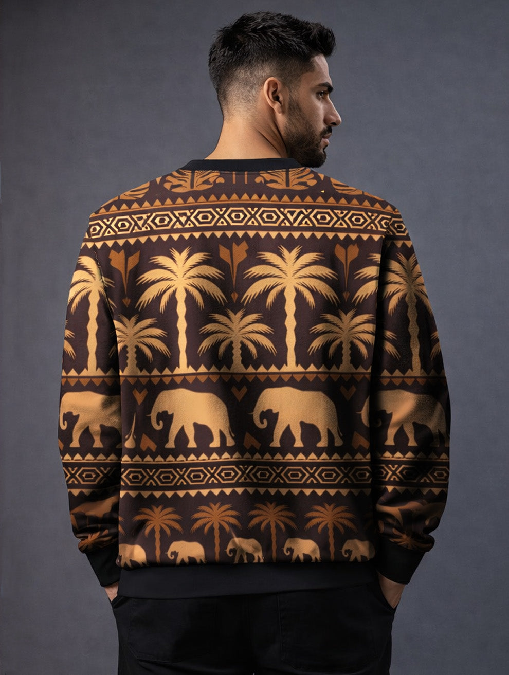 Tribal Elephant Ethnic Patterns Sweatshirt