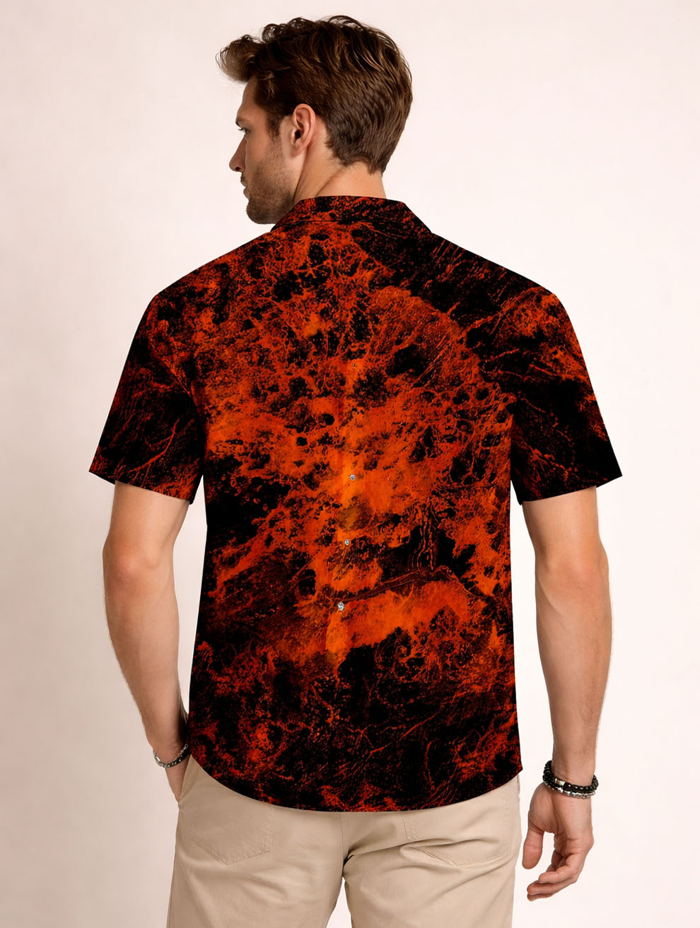 Orange Black Shirt