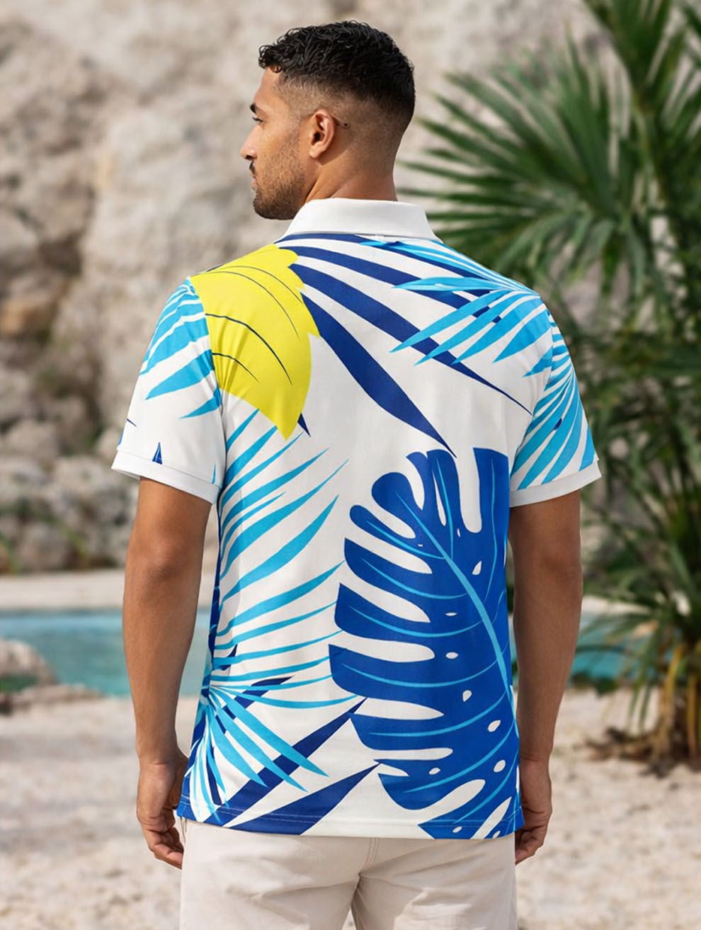 Palm leaf Polo T-Shirt