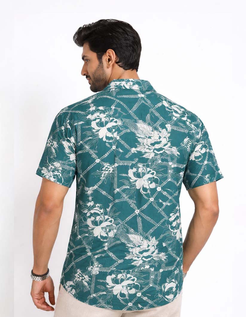 Vintage Floral Pattern Shirt