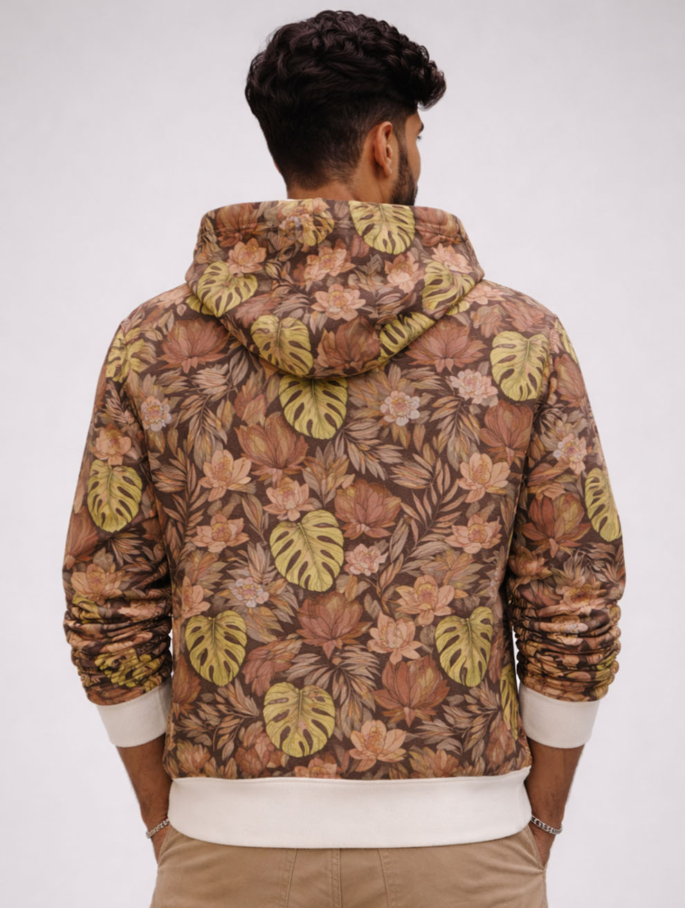 Monstera Leaf Print Hoodie