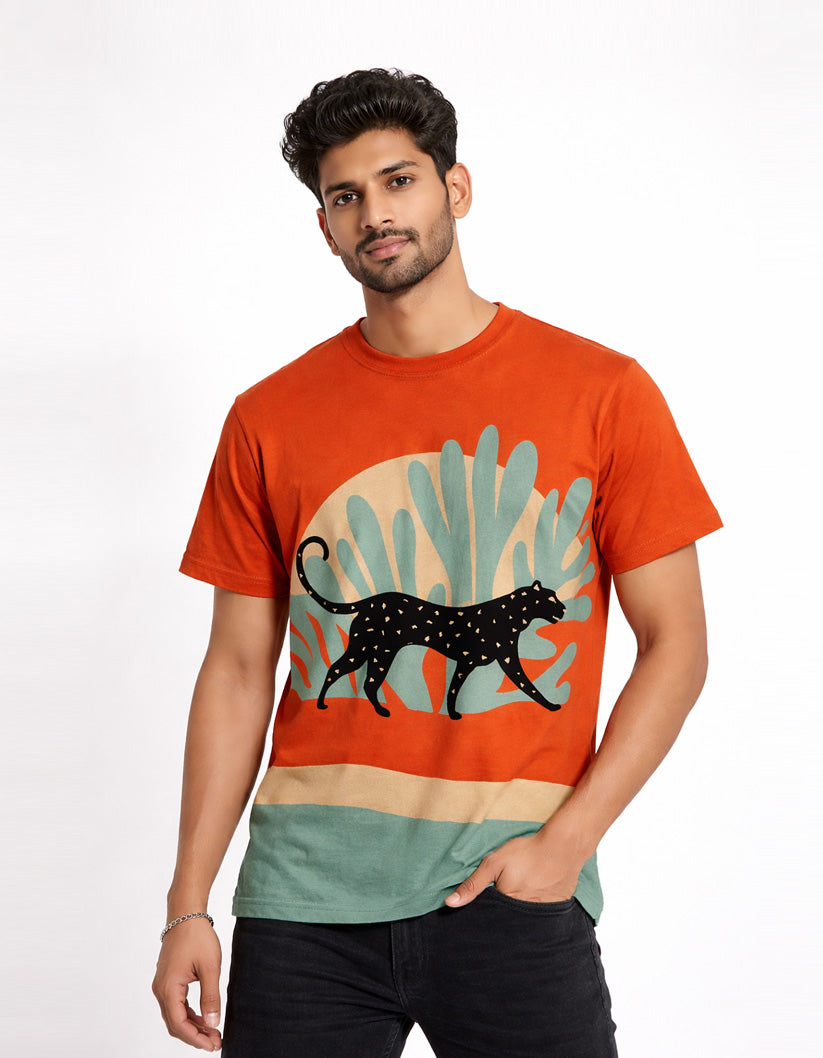 Tiger Art Printed T-Shirt