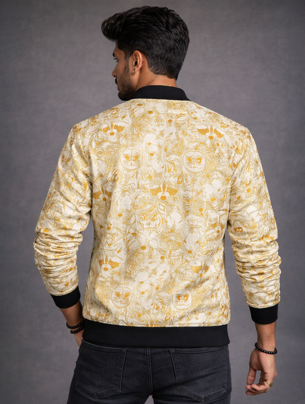 Woodland Animals Print Bomber