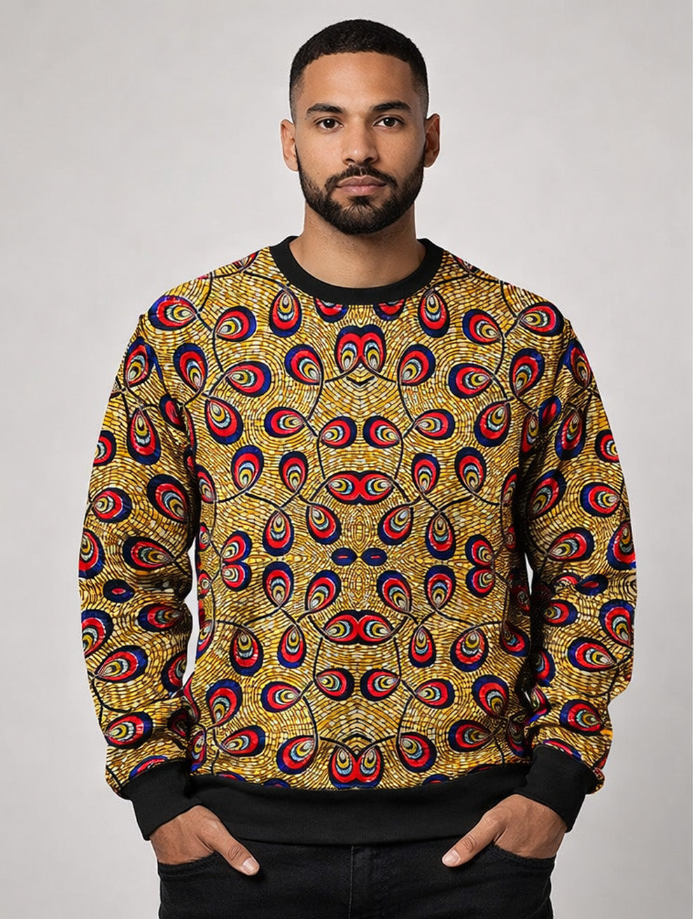 Feather Arts Pattern Sweatshirt