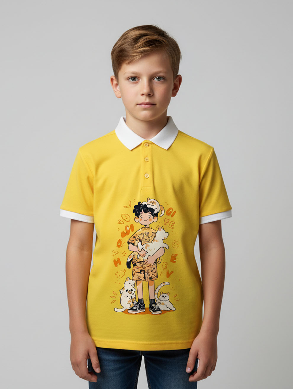 Kids Printed Polo T-Shirt #112