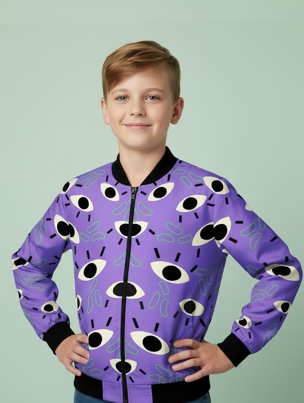 Printed Bomber Jacket #105