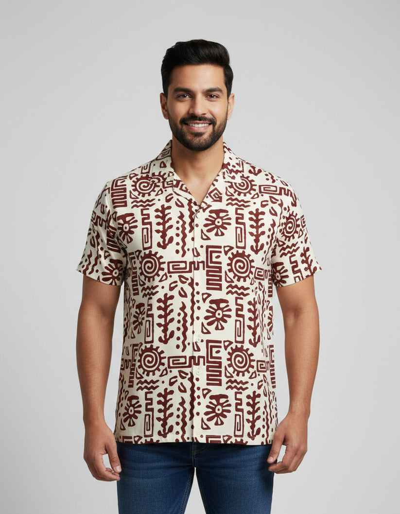 Boho Stripe Printed Shirt