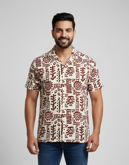 Boho Stripe Printed Shirt