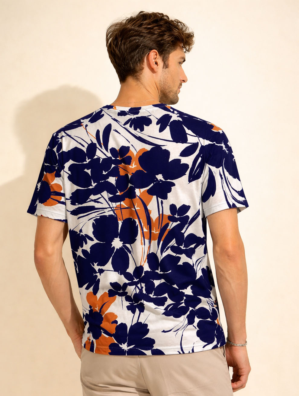 Blue Floral Print T-Shirt