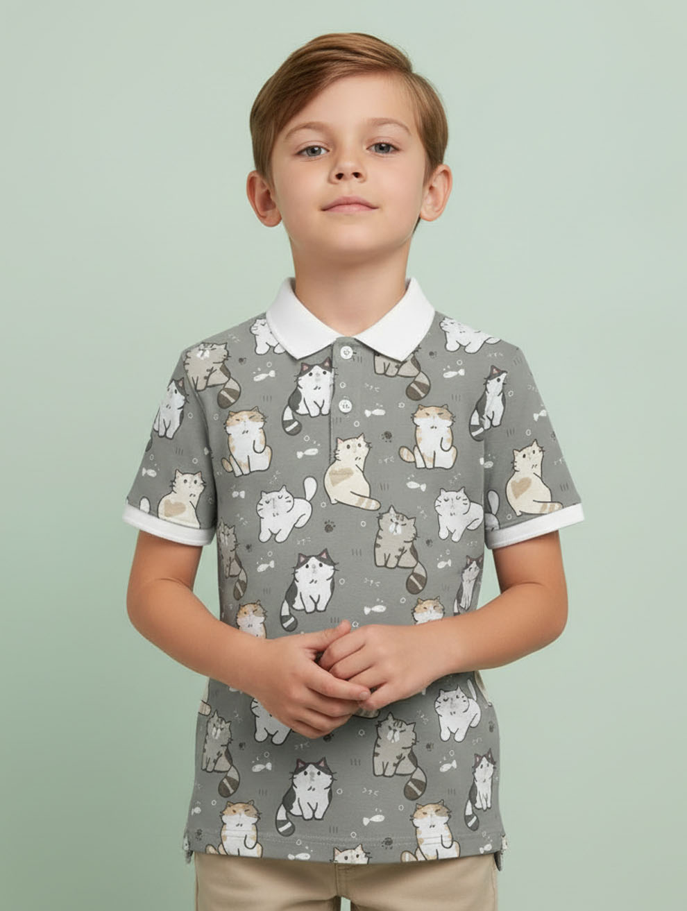 Kids Printed Polo T-Shirt #104