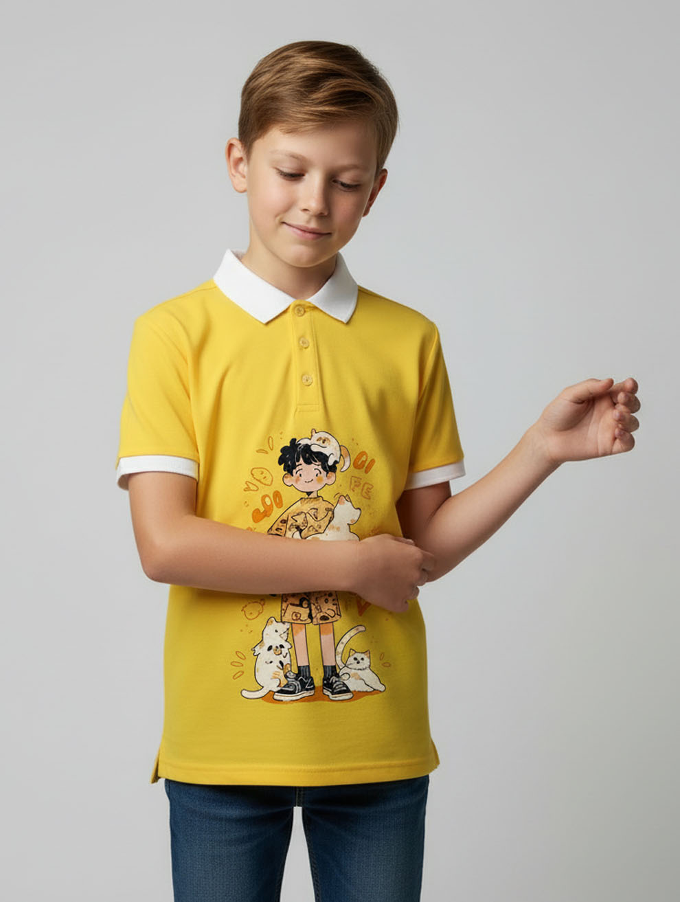 Kids Printed Polo T-Shirt #112