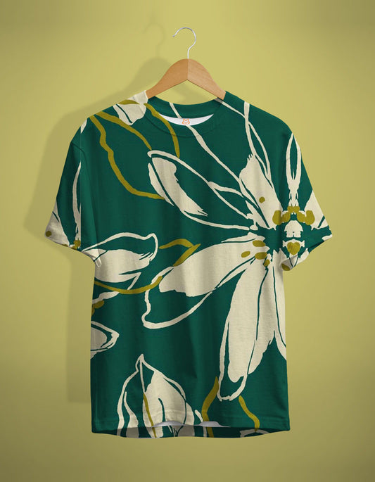 Big Floral Green T-Shirt