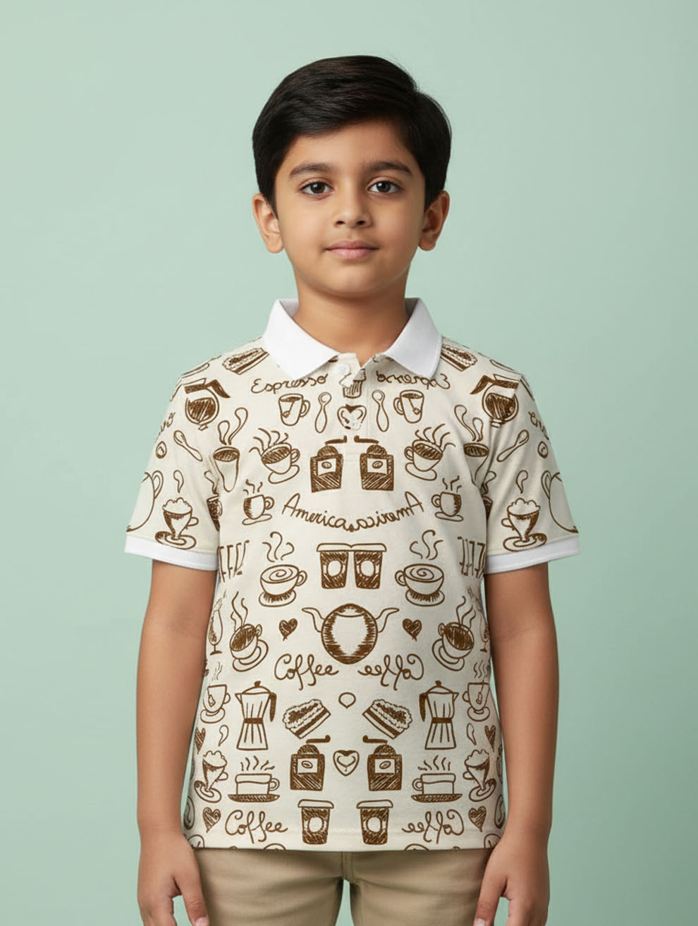 Kids Printed Polo T-Shirt #101
