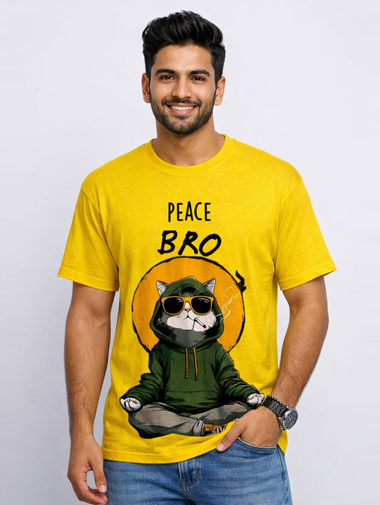 Peace Bro Printed T-Shirt
