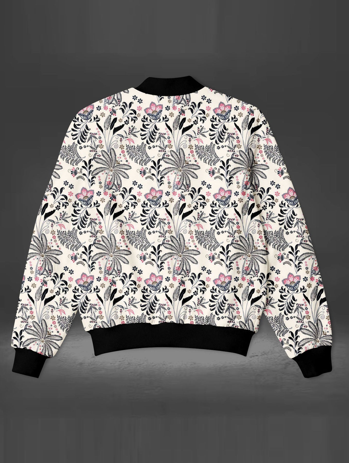 Men's Classic Floral Art Pattern Bomber Jacket