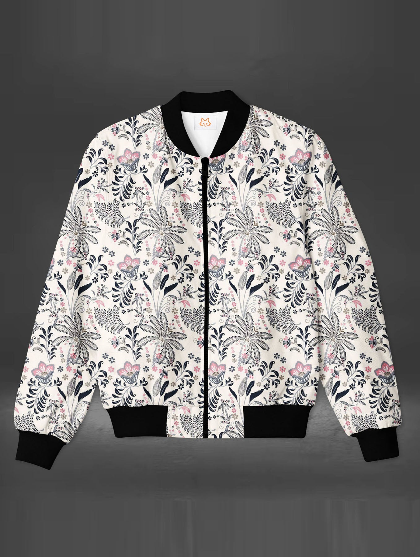 Men's Classic Floral Art Pattern Bomber Jacket