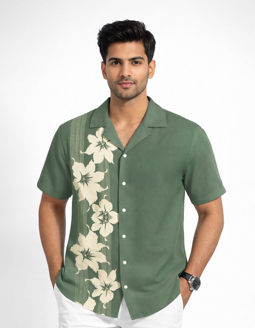 Flower Lining Printed Shirt