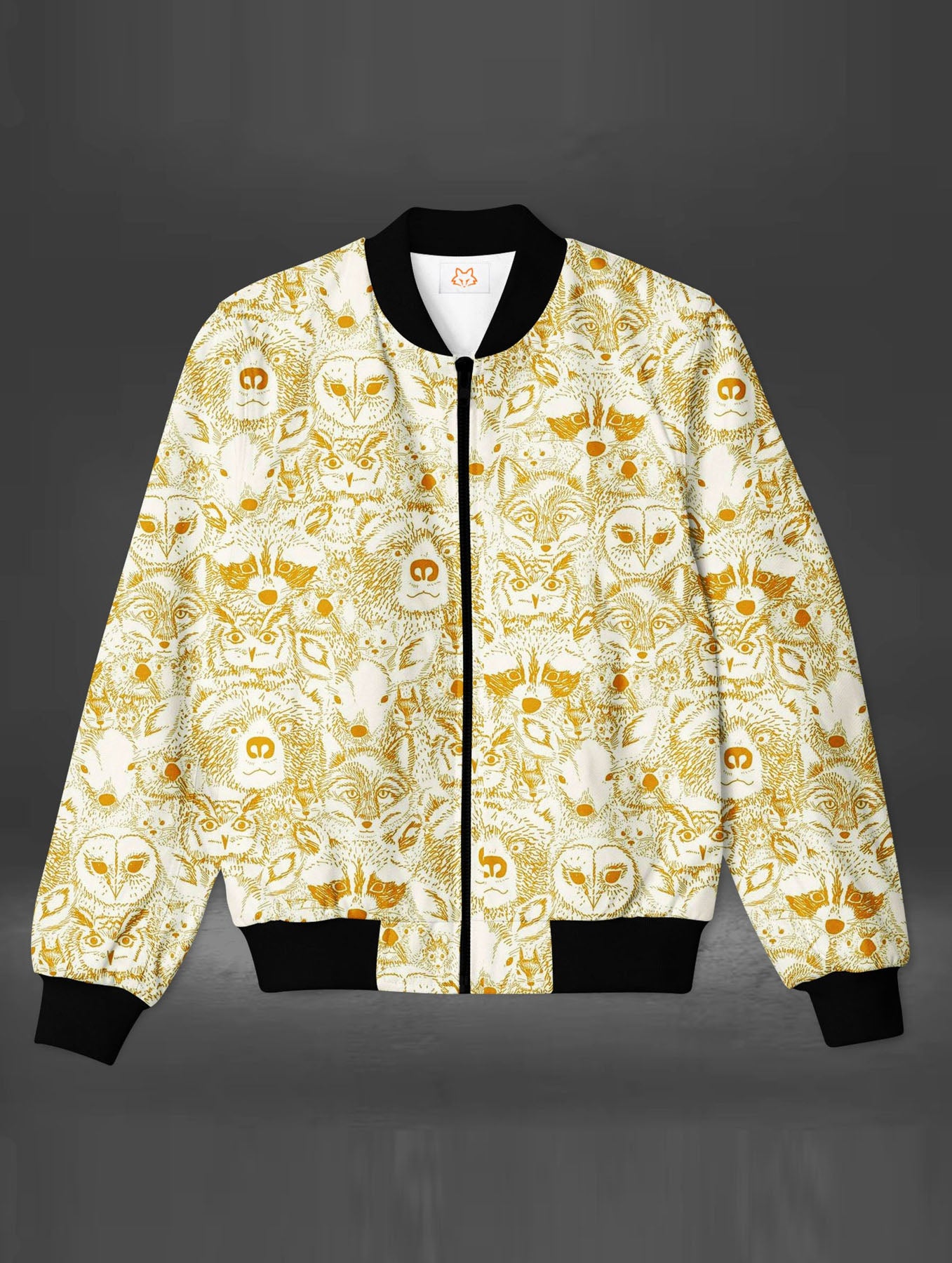 Woodland Animals Print Bomber