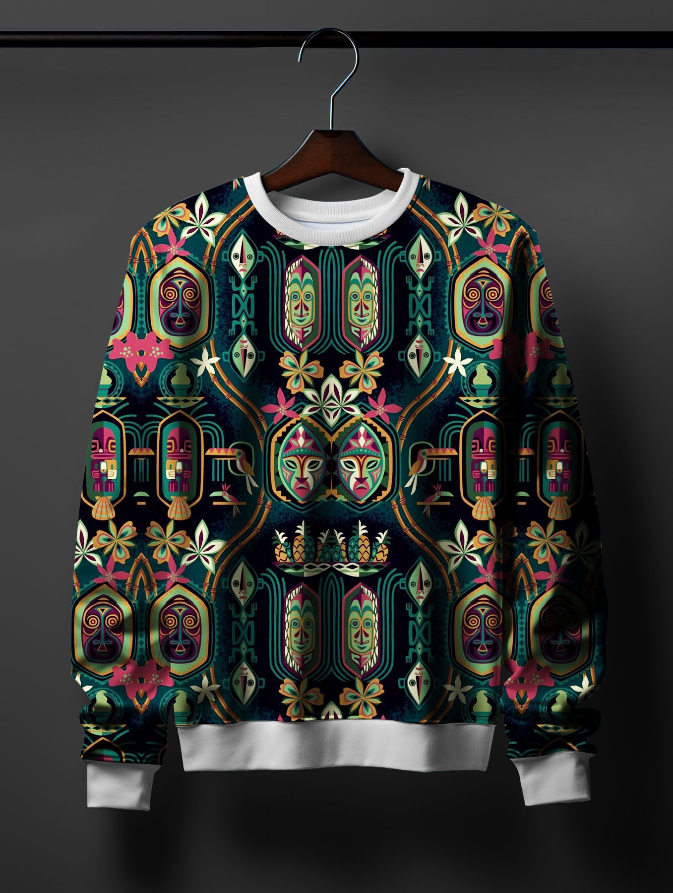 African Masks Art Sweatshirt