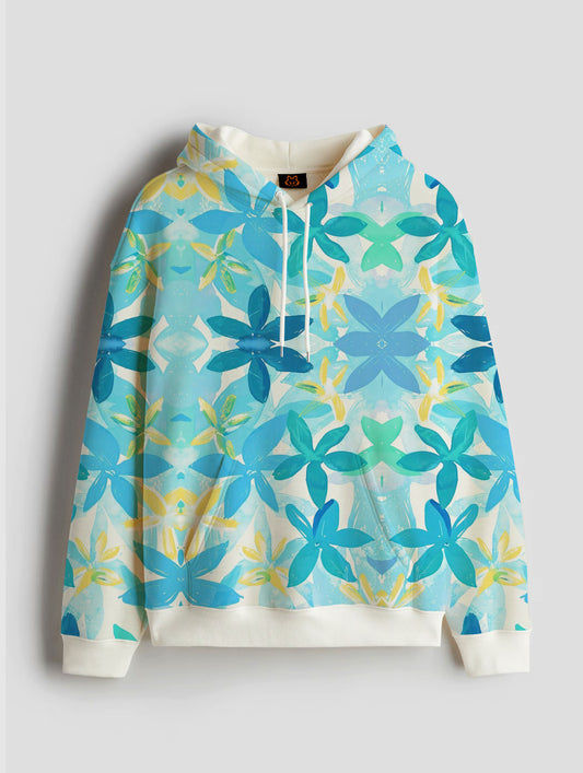 Blue Flower Hoodie