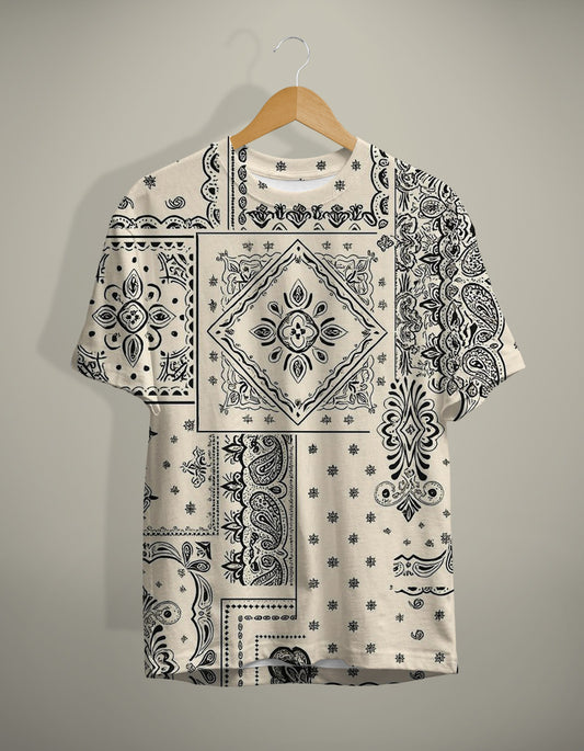 Classic Cream Printed T-Shirt