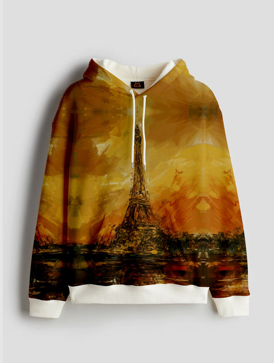 Eiffel Tower Print Hoodie