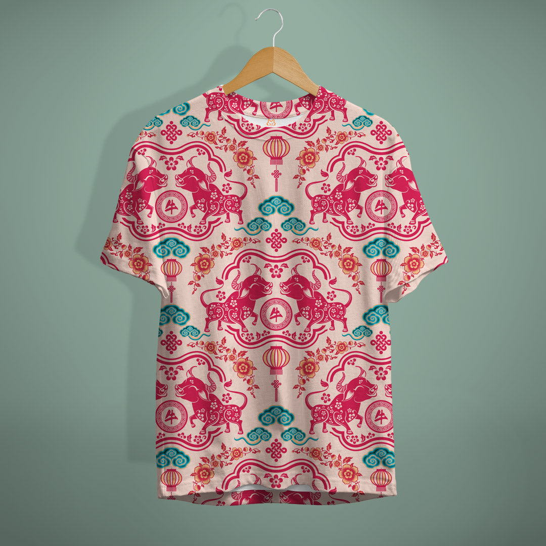 Ethnic Bulls Art T-Shirt
