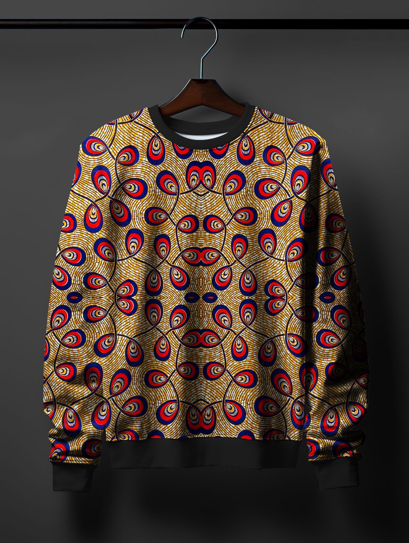 Feather Arts Pattern Sweatshirt