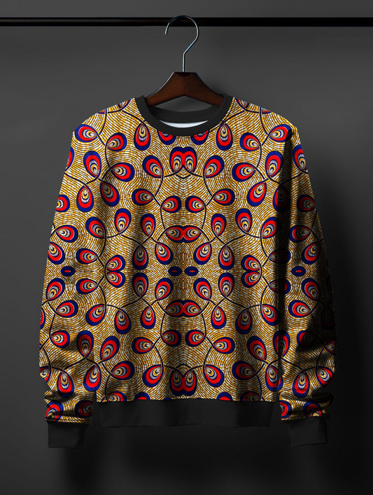 Feather Arts Pattern Sweatshirt