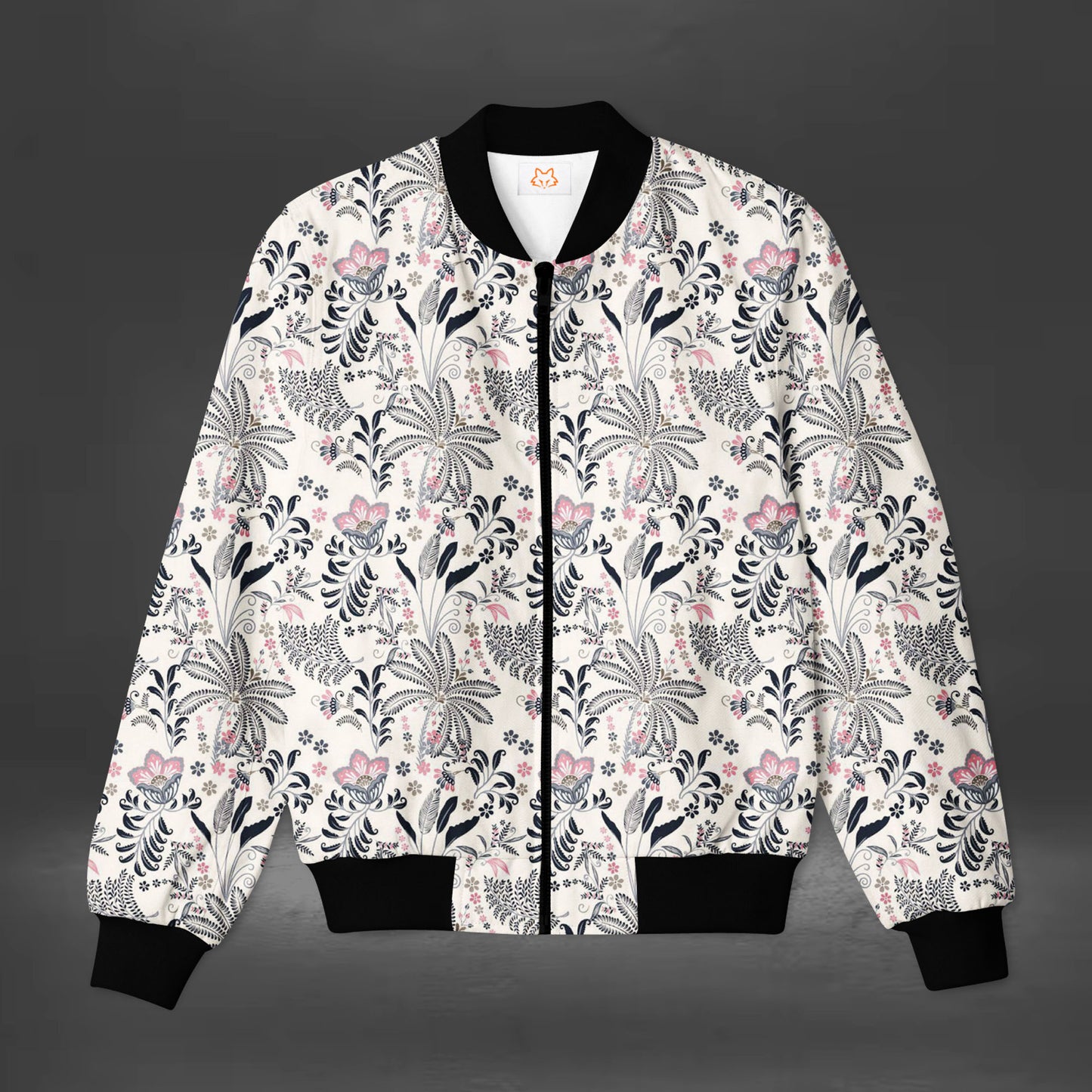Men's Classic Floral Art Pattern Bomber Jacket