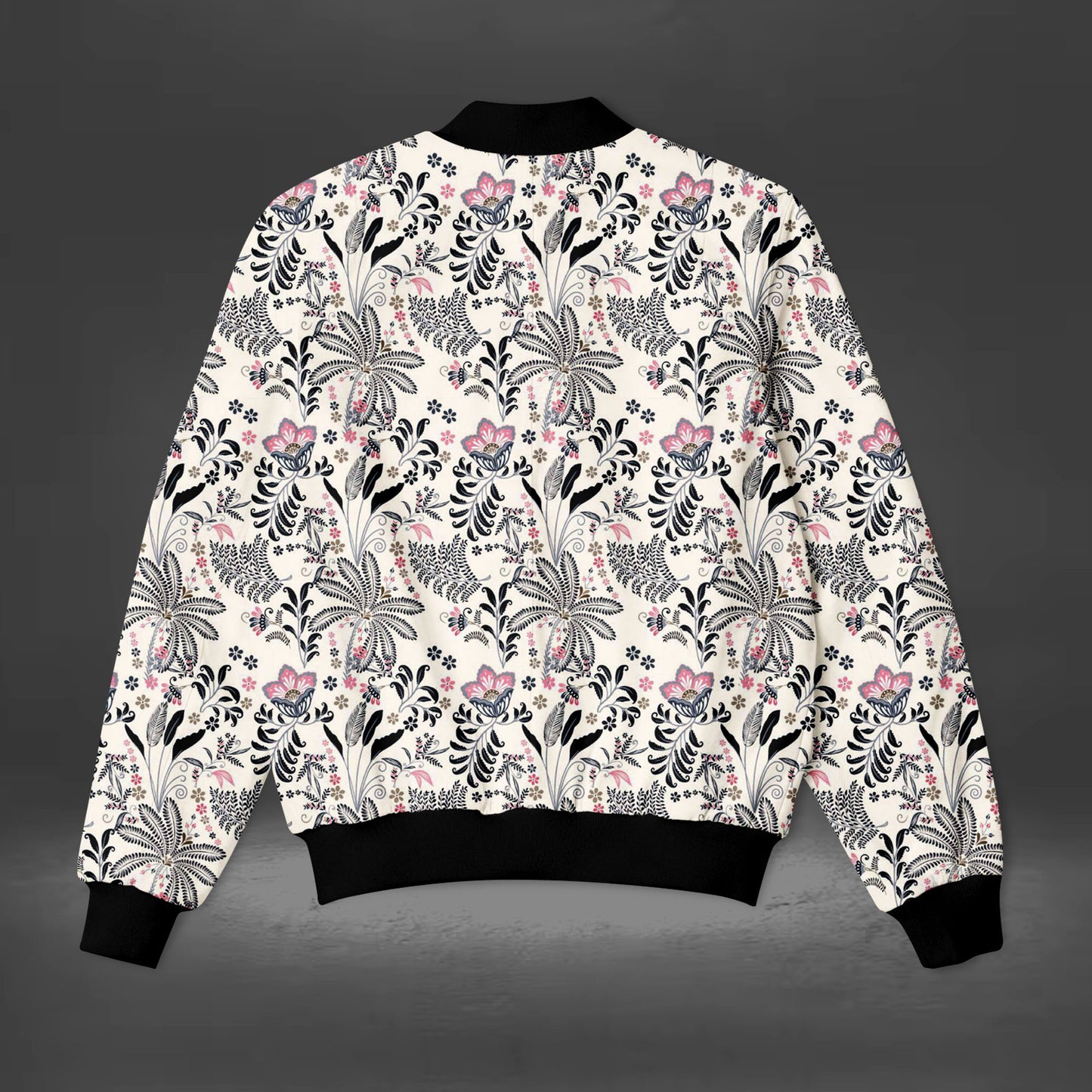 Men's Classic Floral Art Pattern Bomber Jacket
