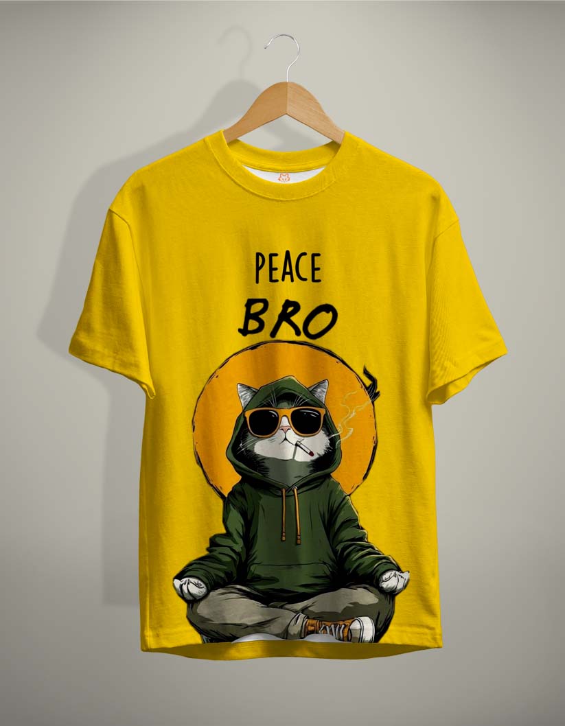 Peace Bro Printed T-Shirt