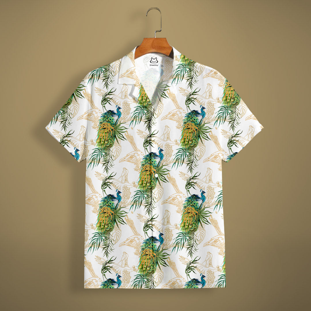 Peacock Print Shirt