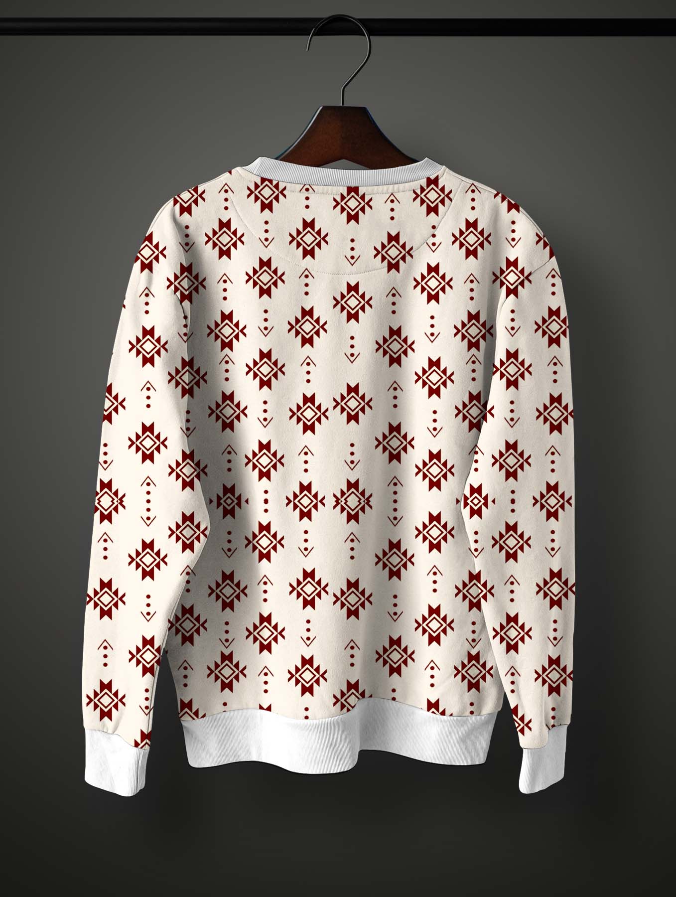 Red Tribal Ethnic Pattern Sweatshirt