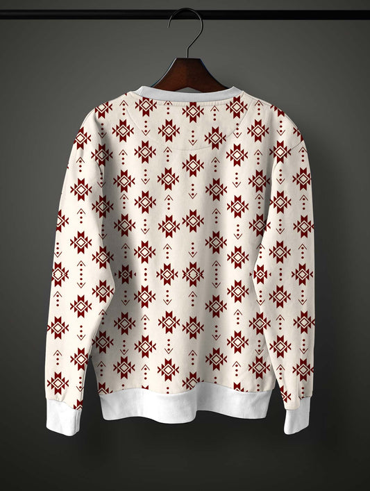 Red Tribal Ethnic Pattern Sweatshirt