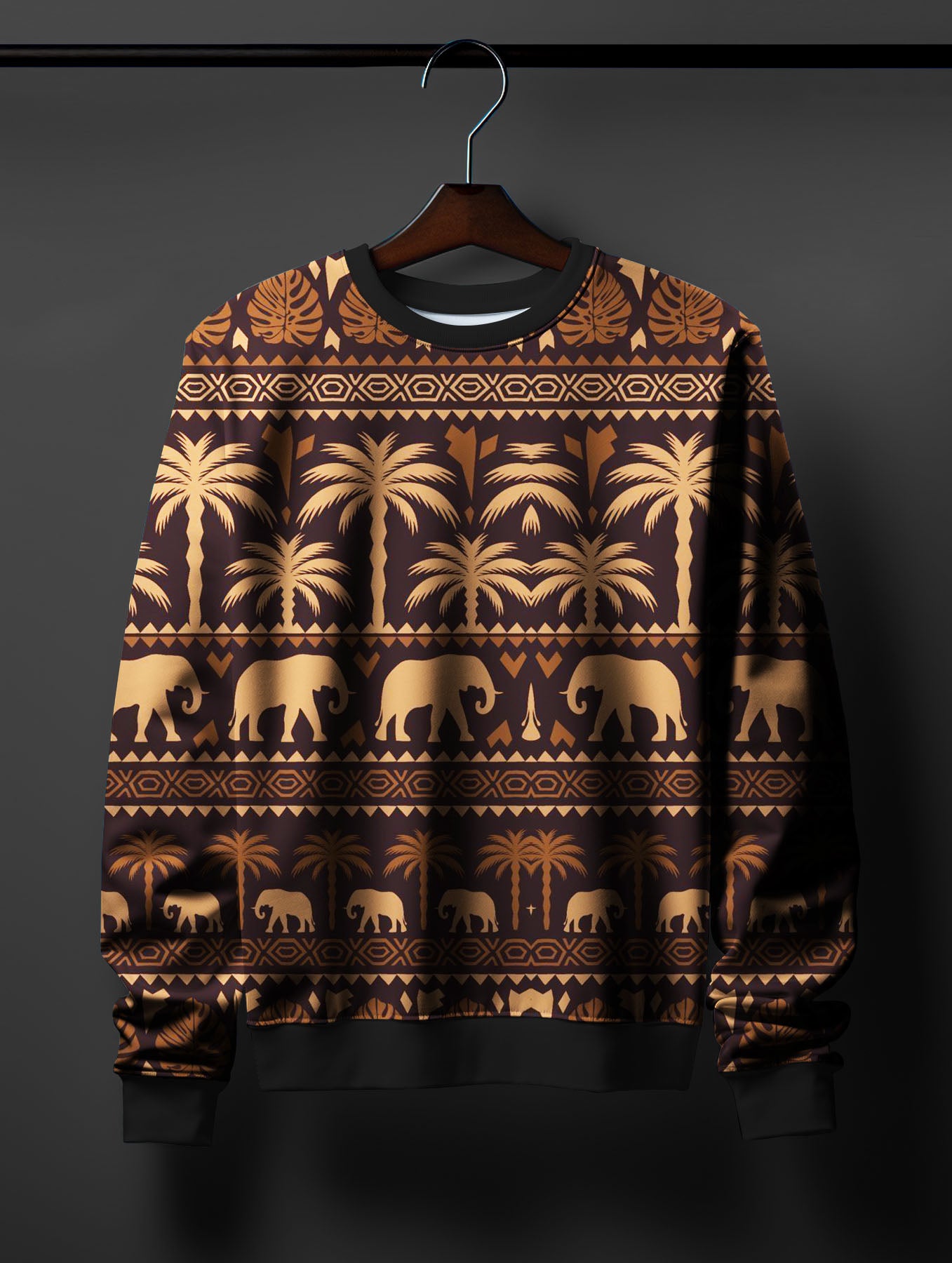 Tribal Elephant Ethnic Patterns Sweatshirt