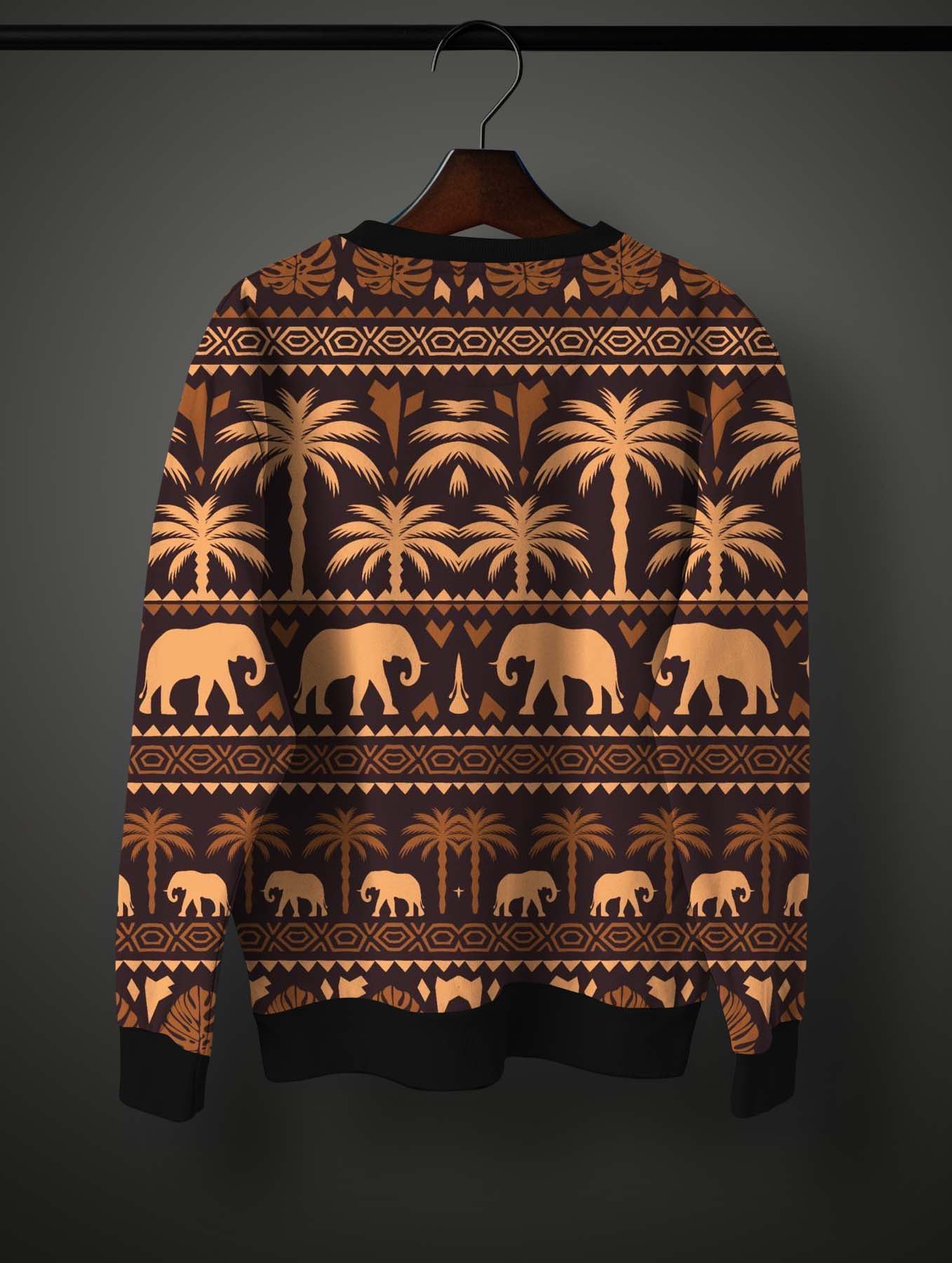 Tribal Elephant Ethnic Patterns Sweatshirt