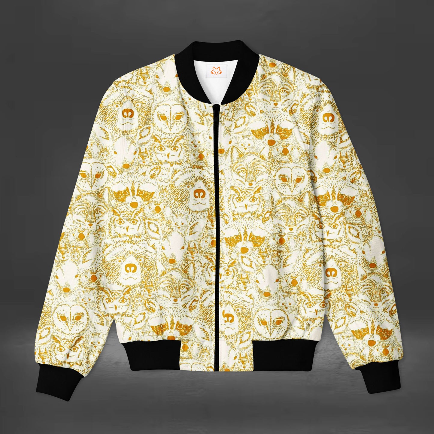 Woodland Animals Print Bomber