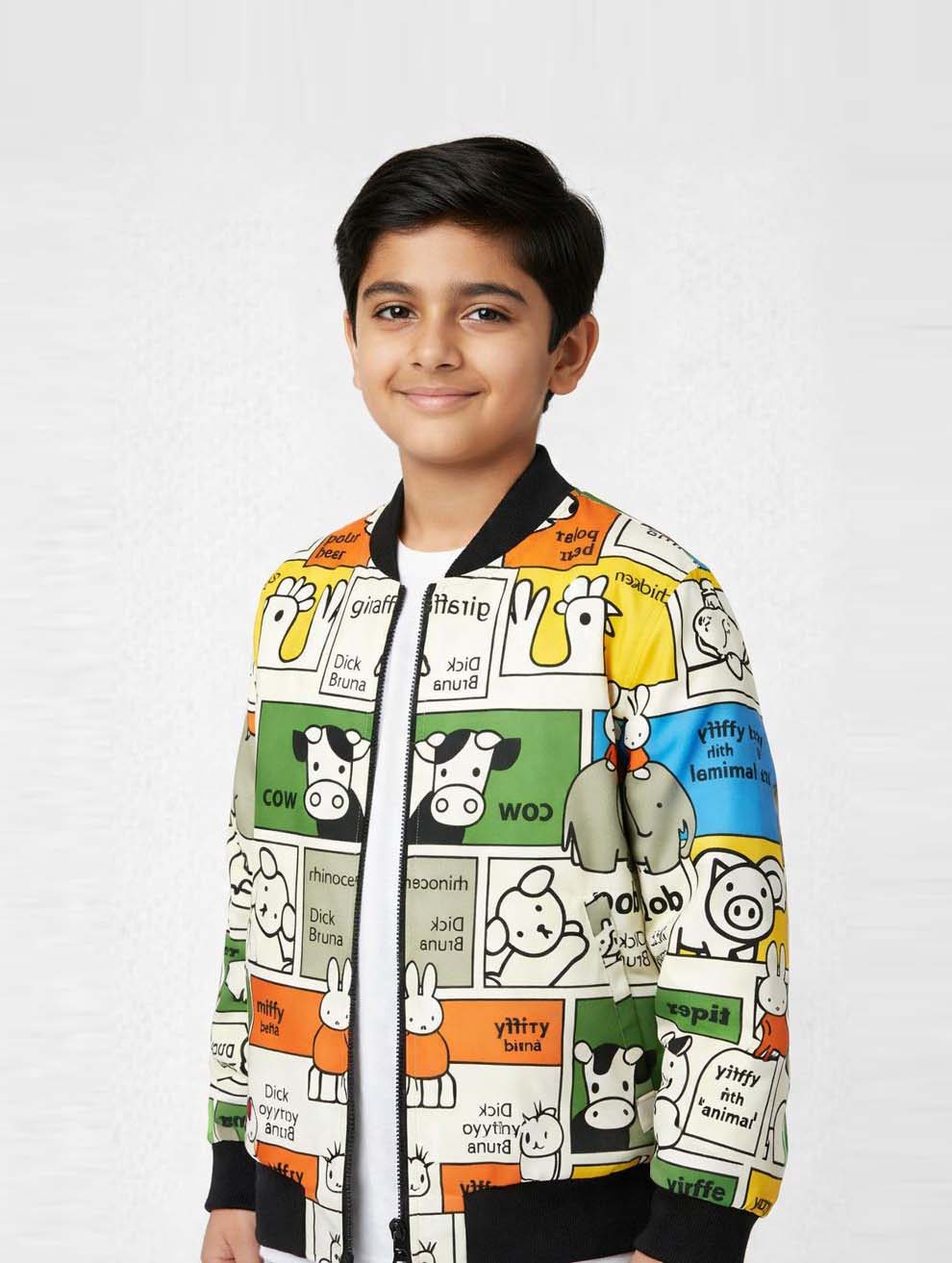 Printed Bomber Jacket #102